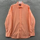 Ralph Lauren lila Etikett Shirt Herren 15,5 orange Langarmshirt Made in Italy