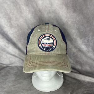 New England Patriots Reebok Team Apparel Hat Cap Corduroy NFL Blue Adjustable