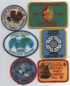 Council Sale: Camden County + Cooper Dist. Mixed Lot of 6 (1989-97) Patches - Picture 1 of 1
