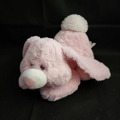 Aurora Bebé Rosa Blanco Peluche Conejito Peluche Lovey Lovie Foto 1 de 4