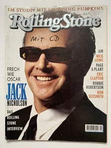 JACK NICHOLSON / ERIC CLAPTON / PULP GERMAN ROLLING STONE MAGAZINE APRIL 1998 - Picture 1 of 6