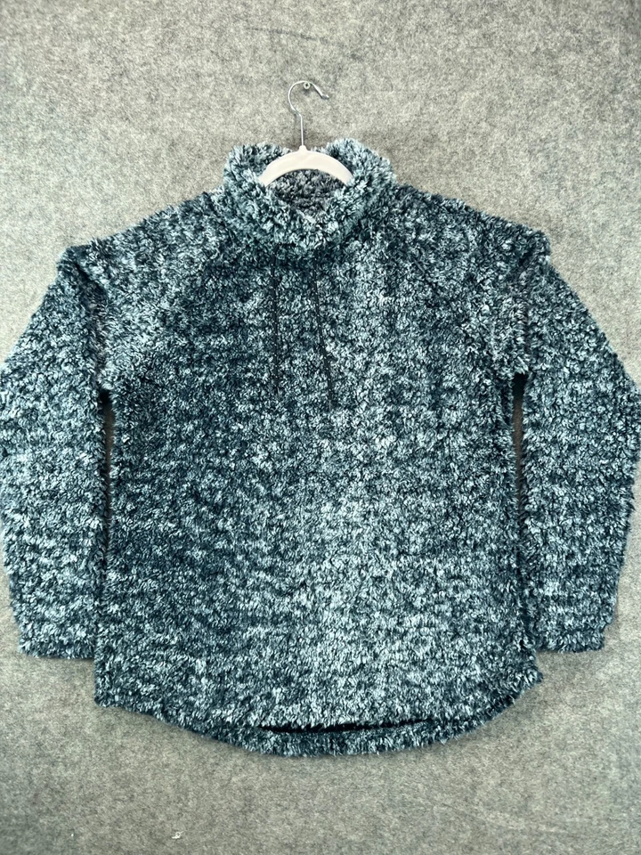 Suéter Lee Riders Sherpa Mujer Mediano Azul Blanco Cuello Simulado Manga Larga Foto 1 de 4