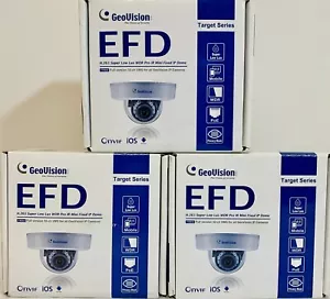 (2) GeoVision GV-EFD4700-2F + (1) GV-EFD4700-0F H.265 Target Series Dome Cameras - Picture 1 of 11