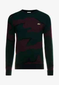 Lacoste Live Camo Cashmere And Cotton Jacquard Sweater Men's SMALL - Picture 1 of 10