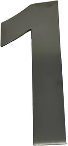 Contemporary Silver Brushed Stainless Steel Number 1 Wall Mounted House Number - Picture 1 of 3