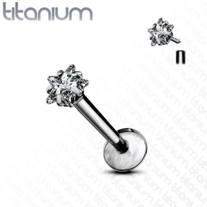 Titan Lippenpiercing Monroe Madonna Labret Cartilage Tragus Kristall Stern - Bild 1 von 1