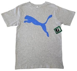PUMA Boys T-Shirt Essentials Big Cat Logo Crew Neck Short Sleeve Athletic Tops - Picture 1 of 5