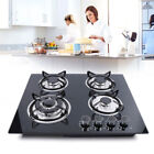 23" Gas Stove Top Built-in 4 Burner Lpg/ng Gas Cooktop Countertop Tempered Glass