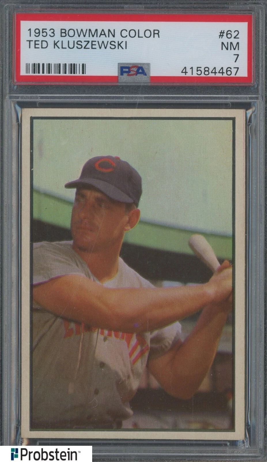 1953 Bowman Color #62 Ted Kluszewski Cincinnati Reds PSA 7 NM