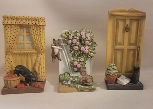 Set Of 3 Vintage Danbury Mint Porcelain Cute Cats! ~ Adorable - Picture 1 of 9