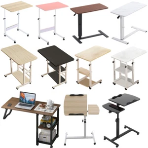 Height Adjustable Mobile Over Bed Chair Table Hospital Overbed Laptop Tray Stand - Picture 1 of 118