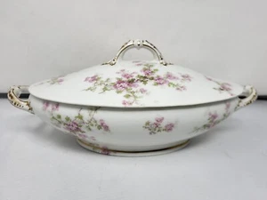 11.5" Haviland & Co Limoges France Schleiger 29a Oval Covered Vegetable Bowl - Picture 1 of 10