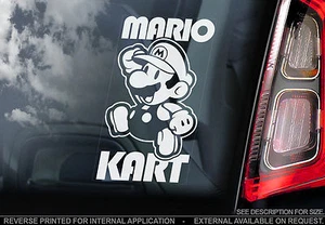 Mario Kart! - Car Window Sticker - Super Bros Nintendo Game Art - n.Luigi - Picture 1 of 1