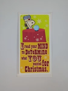 Vintage Hallmark Peanuts Snoopy Fortune Teller Christmas Card Money Holder - Picture 1 of 3