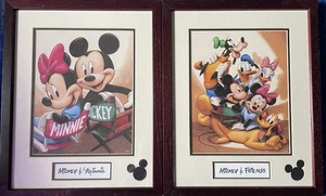 Póster vintage de Mickey y sus amigos 15”x12” enmarcado lote RARO y Mickey y Minnie - Imagen 1 de 9