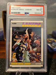 1987-88 Fleer - Kareem Abdul-Jabbar #1 PSA 8 NM MT LA Lakers - Picture 1 of 2