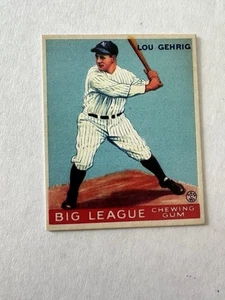 1933 World Wide Gum #92 Lou Gehrig Novelty Card. New York Yankees. - Picture 1 of 2