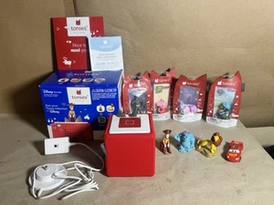 Rote Toniebox Konvolut Disney Pixar Woody, König der Löwen, Autos + 4 Extra, Audio Player - Bild 1 von 10