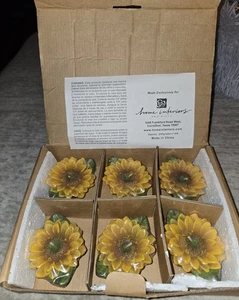 Home Interiors Neu im Karton 6er Set Blumen Schwimmkerzen Sonnenblume oder Gerbera Gänseblümchen - Bild 1 von 8