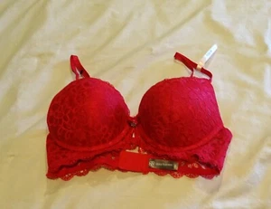Daisy Fuentes 34B Underwire Fuchsia Lace Push Up Bra NWT - Picture 1 of 3