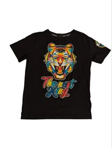 Black Graphic Lion T shirt The Next King Graffiti Switch Remarkable Kids Size M - Picture 1 of 10