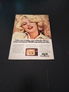 1975 MARILYN MONROE RCC 26 SENSOR REX TELEVISORE VINTAGE AD PUBBLICITA - Bild 1 von 1