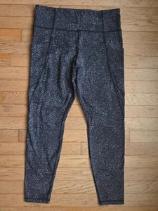 Athleta Leggings Donna Nero Acqua Piovana Saluto Stash Tasca Stretta 27" - Foto 1 di 7