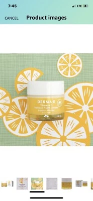 Crema de Noche Intensa DERMA E Vitamina C, 2 OZ, Blanco Crema Foto 1 de 4