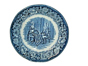Liberty Blue--Historic Colonoial Scenes **Betsy Ross** 5” Dessert--England - Picture 1 of 2