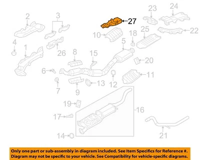 Componentes de escape Ford OEM 06-10 Explorer Sport Trac - Escudo térmico 6L2Z9Y427AA Foto 1 de 2