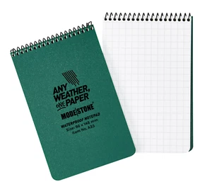 Modestone WATERPROOF A33 Top Spiral Notepad 96x146mm- 50 sheets - GREEN - Picture 1 of 2