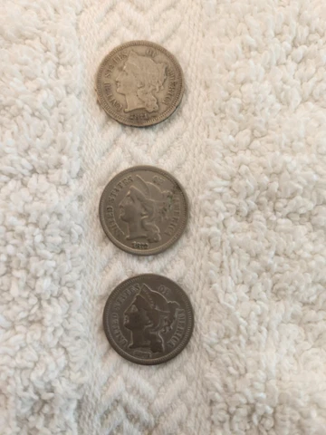 1871, 1872 and 1873 Three Cent Nickels Cover