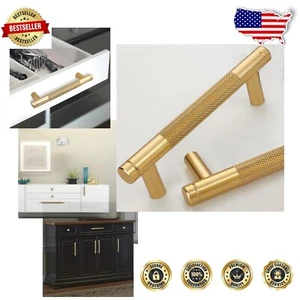 Corrosion-Resistant Gold Cabinet Pulls - 30 Pack 3.75" with Installation Screws - Picture 1 of 7