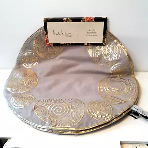 NICOLE MILLER HOME PLACEMATS (4 ) GOLD EASTER EGGS 15 INCH ROUND - Picture 1 of 6