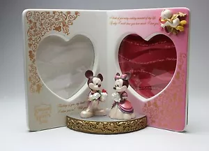 Marco de foto doble resina de Mickey Minnie 2008 Tokyo Disney Sea Season of the Heart - Imagen 1 de 8