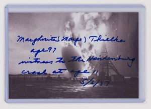 Marge Thielke Signed 4x6 Photo - Historic 1937 Hindenburg Disaster Witness - Picture 1 of 2