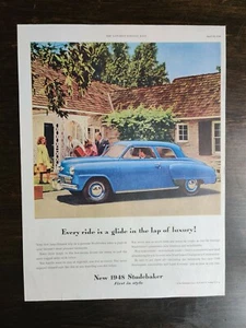 Anuncio a color original Studebaker Champion & Commander 1948 de colección página completa A1 - Imagen 1 de 1