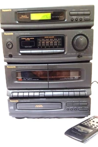 Panasonic SA-DH30 Stereo Dual Cassette Rec/ Receiver/ EQ /CD Player Remote Nice - Picture 1 of 10