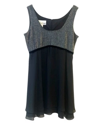 JS Collections Black Party Dress Metallic Silver Formal Sleeveless Women’s 14 - Image 1 of 4