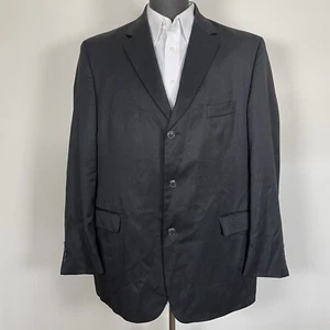 Versini Blazer Suit Jacket Mens 46L Charcoal Gray Wool Three Buttons - Picture 1 of 8