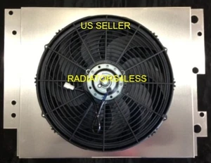 NUEVO TODO ALUMINIO CUBIERTA VENTILADOR RADIADOR JEEP WRANGLER 1987-2006 CON VENTILADOR 16" - Imagen 1 de 3