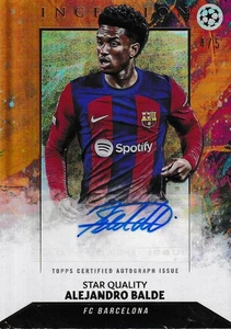 Alejandro Balde Star Quality Autograph /5 Topps Inception 2023/24 FC Barcelona - Bild 1 von 2