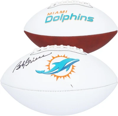 Bob Griese Miami Dolphins Autografiado Franklin Panel Blanco Fútbol Foto 1 de 3