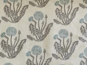 8 Yards PKL Studio Home Decor Cotton Duck Fabric Dandelions Made in USA - Picture 1 of 8