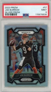 2023 Panini Prizm Joe Burrow Silver Prizm #57 - PSA 9 Mint - Cincinnati Bengals - Picture 1 of 2