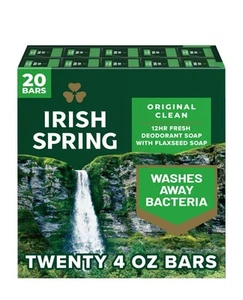 Jabón Irish Spring Bar, Original Limpio - 4 Oz., 20 Ct. - Imagen 1 de 4