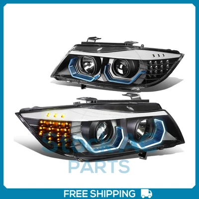 Faros LED Señal Azul 3D DRL Proyector para Bmw E90 325I 328I 335I 2005-2008 Foto 1 de 4