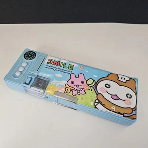 Vintage Kawaii Pencil Case, Pop-Out Compartments, Sharpener, Compass / RARE Y2K - Picture 1 of 17