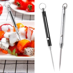 Retractable Titanium Toothpick Reusable Portable Keychain Metal Toothpick Camp - Picture 1 of 15