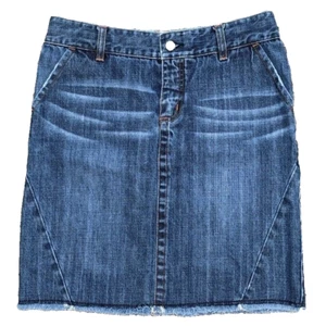 Roxy Blue Denim Skirt Juniors Size 5 Original Surf Brand Aged With Love Cotton - Picture 1 of 8